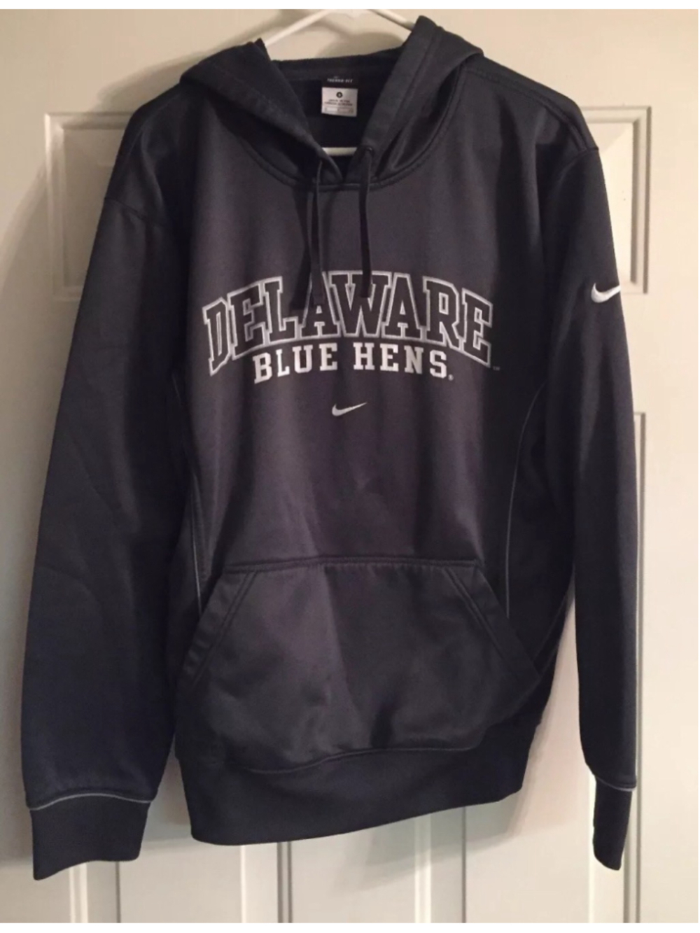 Delaware Blue Hens Nike Therma-Fit Hooded Hoodie Sweatshirt Size Adult Small
